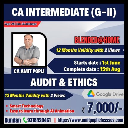 CA Inter G-II-Audit & Ethics [REGULAR] May'25 & Onwards