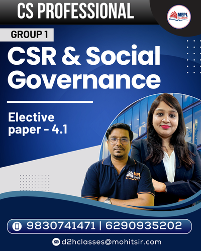 CS PROFESSIONAL - GROUP 1 - CSR & SOCIAL GOVERNANCE (ELECTIVE PAPER)