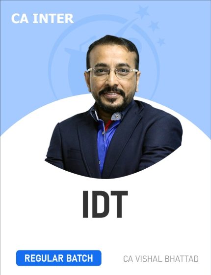 CA Inter Indirect Tax (Regular Batch) For Jan 26 Exams By Vishal Bhattad