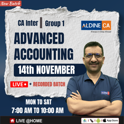 CA Inter Advanced Accounting ( Live + Recorded Batch ) For May 26 & Onward Exams By CA Parveen Sharma