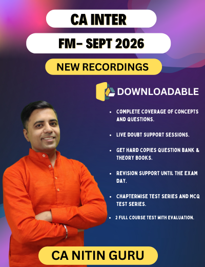 CA Inter FM Batch for SEPT 2026 - Downloadable Classes